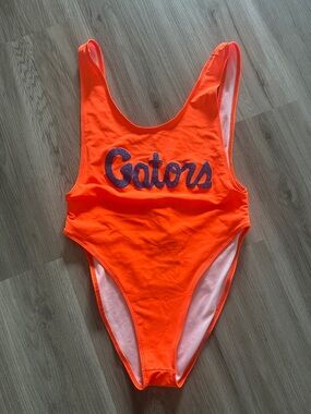 Orange Sparkle Gators One-Piece Swimsuit
